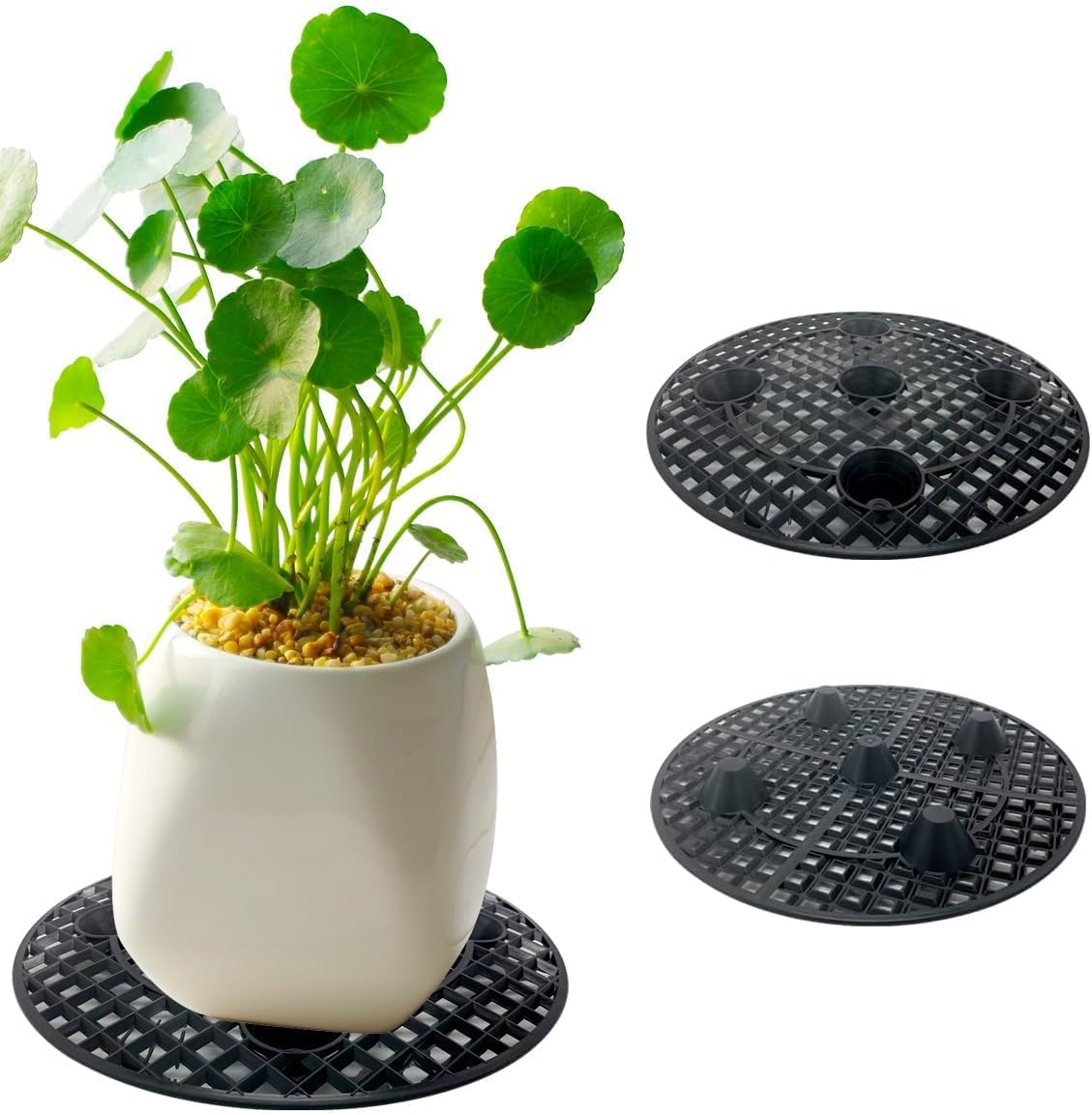 Plant Risers for Pots Indoor, Plant Stands, Pack Plant Elevator for Prevent Rot and Damage on Patio