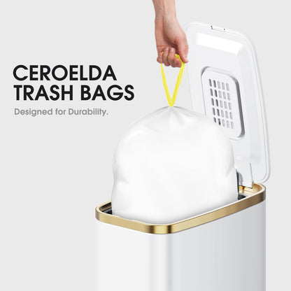CEROELDA 1.6 Gallon Small Trash Bags, 60 Count Mini Drawstring Garbage Bags Unscented fit 4.5-8