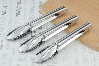 Mini Stainless Steel Serving Tongs Small Tongs for Serving Food Cooking Salad Grilling (7-Inch 3