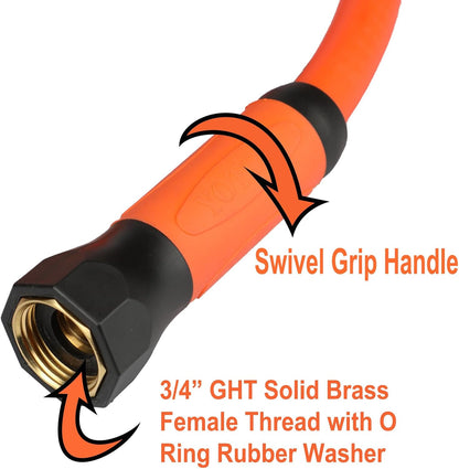 YOTOO Heavy Duty Hybrid Garden Water Hose 5/8-Inch by 25-Feet 150 PSI Kink Resistant, Flexible with