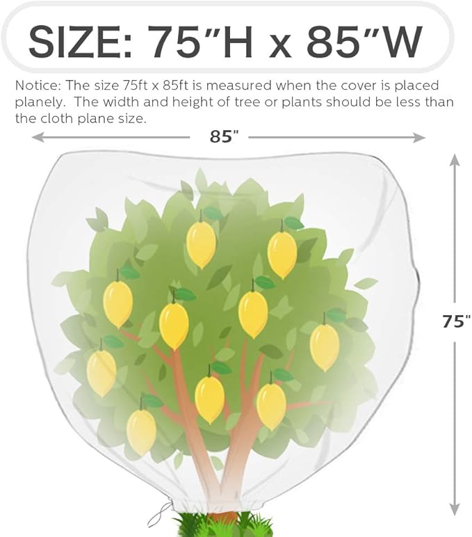 REMIAWY Plant Covers Freeze Protection Frost Blanket for Plants Tree Blanket Cover Shrub Covers
