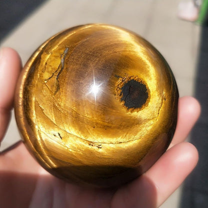 5-6CM/1.97-2.36inch Ttiger Eyes Crystal Ball Polished Natural Tiger Eye Stone Sphere Decorative
