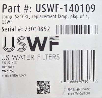 S810RL Replacement UV Lamp | Fits the VIQUA S8Q, SV8Q-PA, & SSM-37 Series UV Systems | Made in the