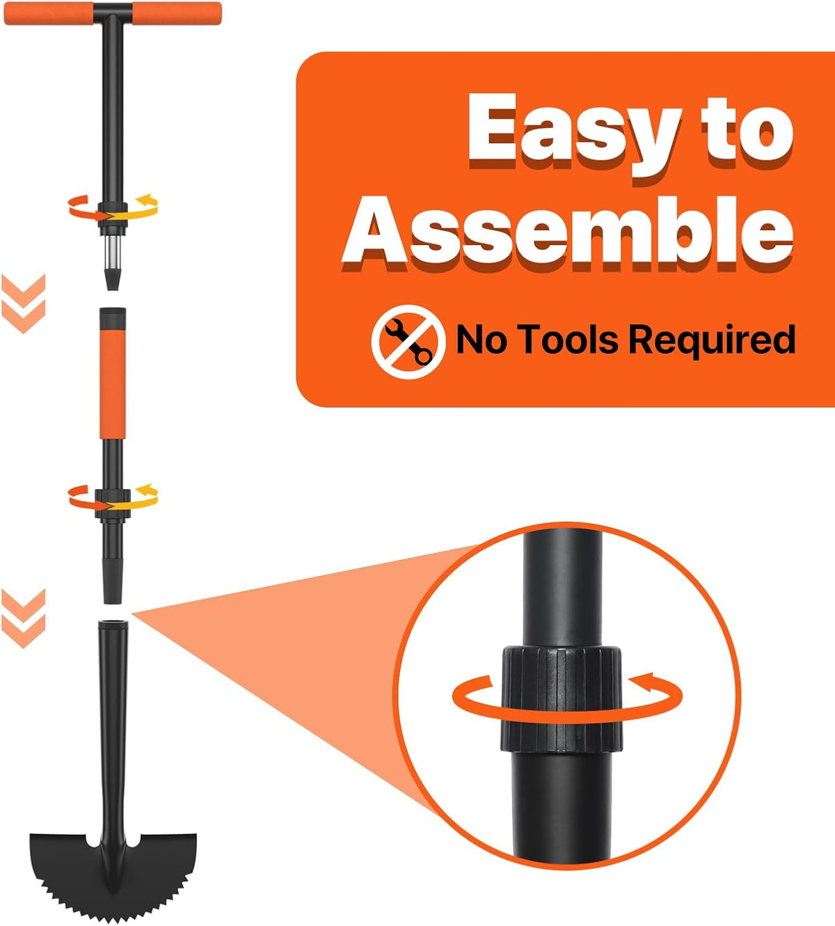 Manual Edger Lawn Tool, 41-inch Lawn Edger with Saw Tooth Blade, Half Moon Hand Edger with Metal