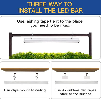 T5 LED Grow Lights, 204pcs Bulb 5000K White Full Spectrum Plant Light Strips for Indoor Plants