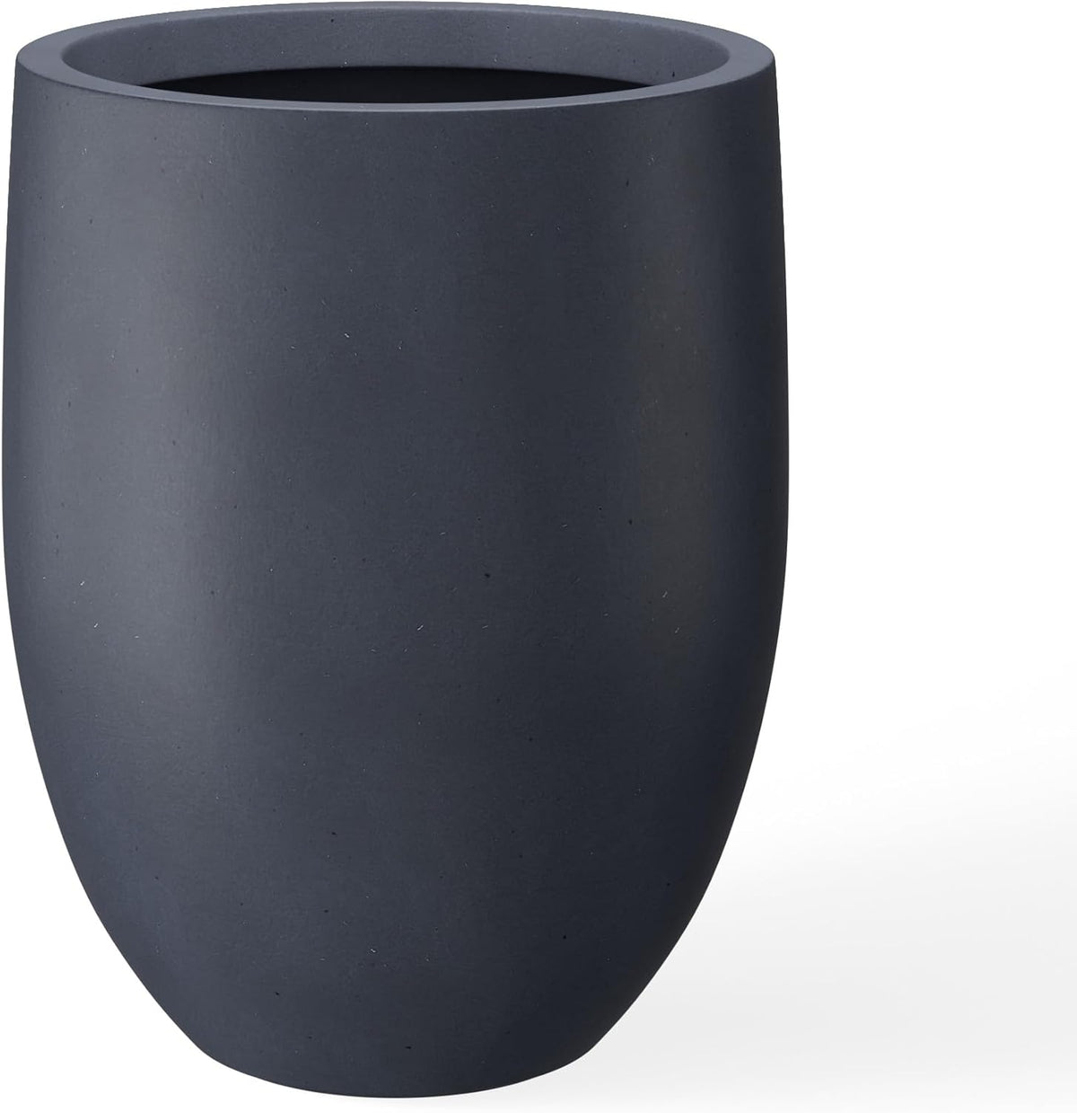 Kante 21.7" H Dark Gray Concrete Tall Planter, Large Outdoor Indoor Decorative Pot with Drainage