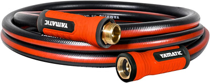 YAMATIC Garden Hose 15ft x 5/8", Ultra Durable Water Hose with Swivel Handle, Kink Resistant, Soild