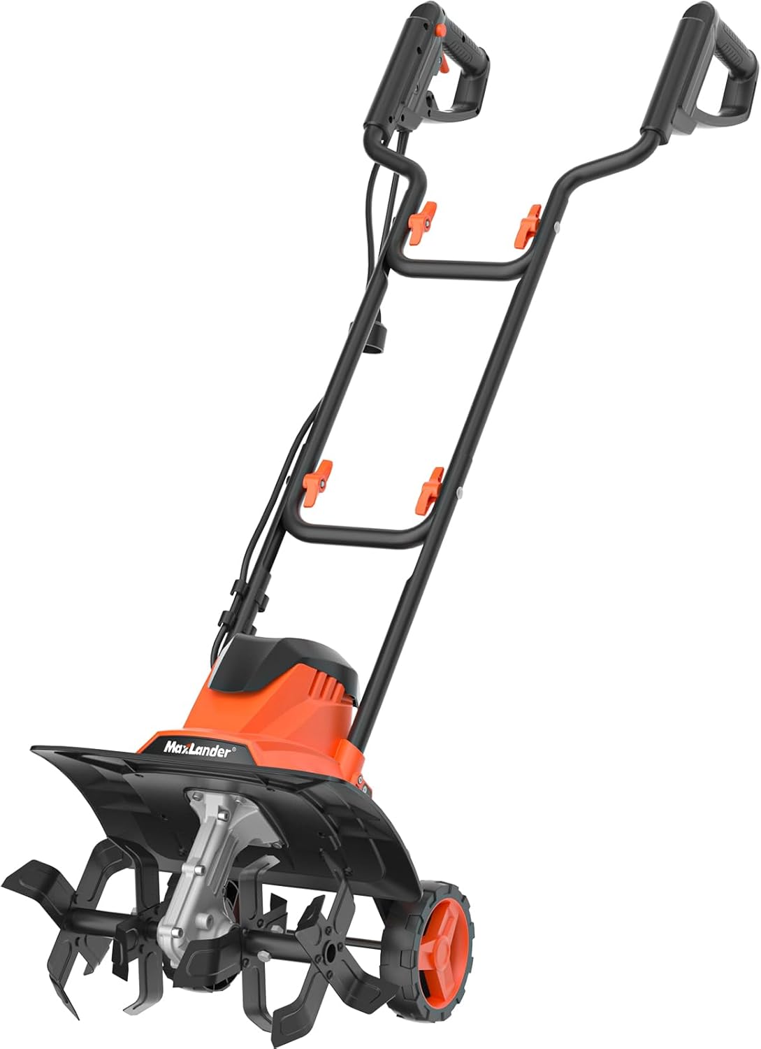MAXLANDER Electric Tiller Cultivator, 14 Inch 12 Amp Corded Tiller for Gardening with Foldable