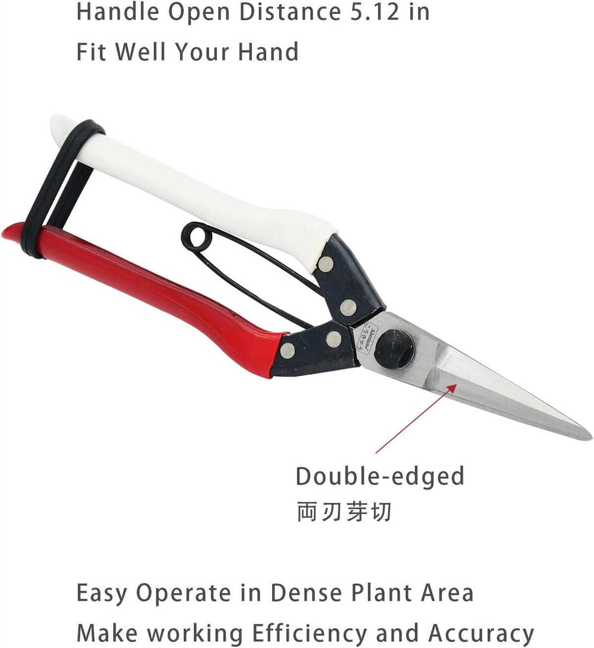 Double-Edge Garden Shears Micro-Tip Pruning Shears Extra Heavy Straight Garden Scissors Effortless