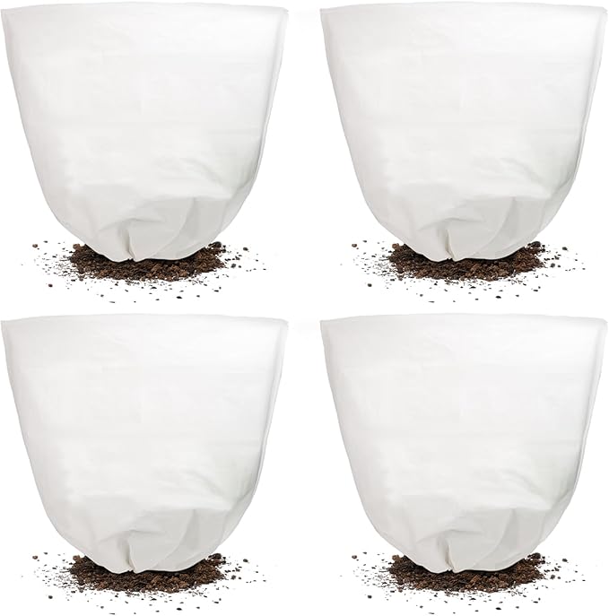 Svepndic 4 PCS Winter Plant Covers Freeze Protection,39X39 Reusable Plant Protector Bag with