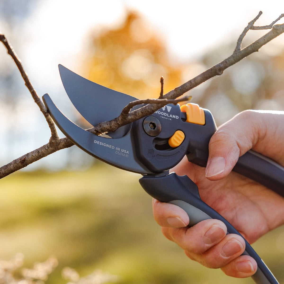 Woodland Tools Co. Heavy Duty Bypass Pruning Shears – 5/8" Cut Capacity, High Carbon Steel Blade
