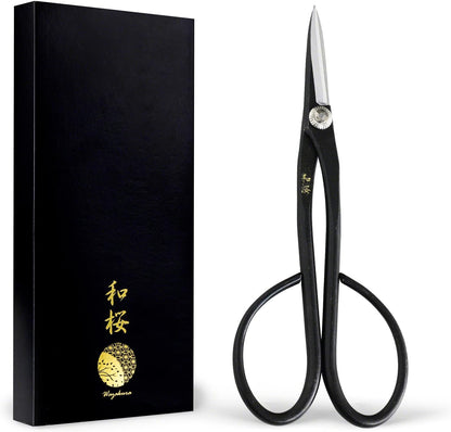 Wazakura Yasugi Steel Satsuki Bonsai Scissors for Trimming Made in Japan 7 inch (180 mm), Japanese