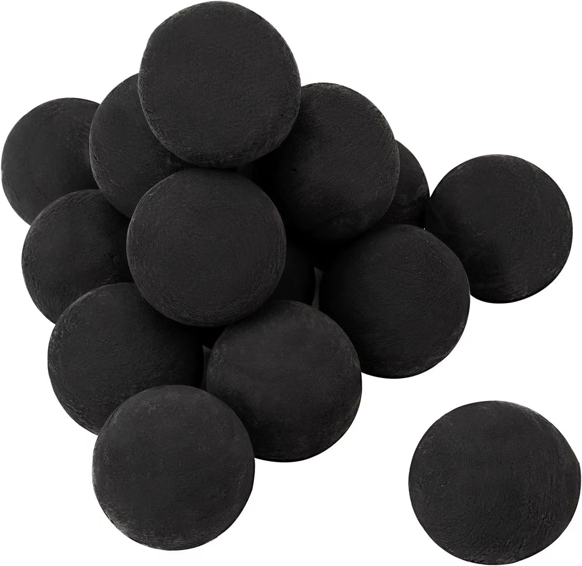Skyflame Ceramic Balls, Set of 15 Round Fire Stones Set for Indoor and Outdoor Fire Pits or