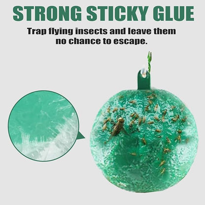 Fruit Fly Traps Ball Fly Trap Indoor, 6 PCS Hanging Bugs Sticky Ball Fly Trap Outdoor, Gnat Trap