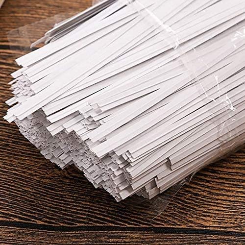 Paper Twist Ties 1000Pcs 6Inch White Color Cable Ties for Making Facial Face Mask Plants Party