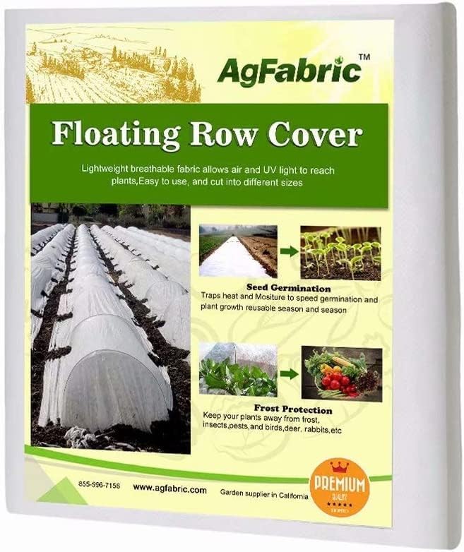 Agfabric Plant Covers Freeze Protection 10'x100' 0.55oz Frost Blankets for Plants Plant Frost