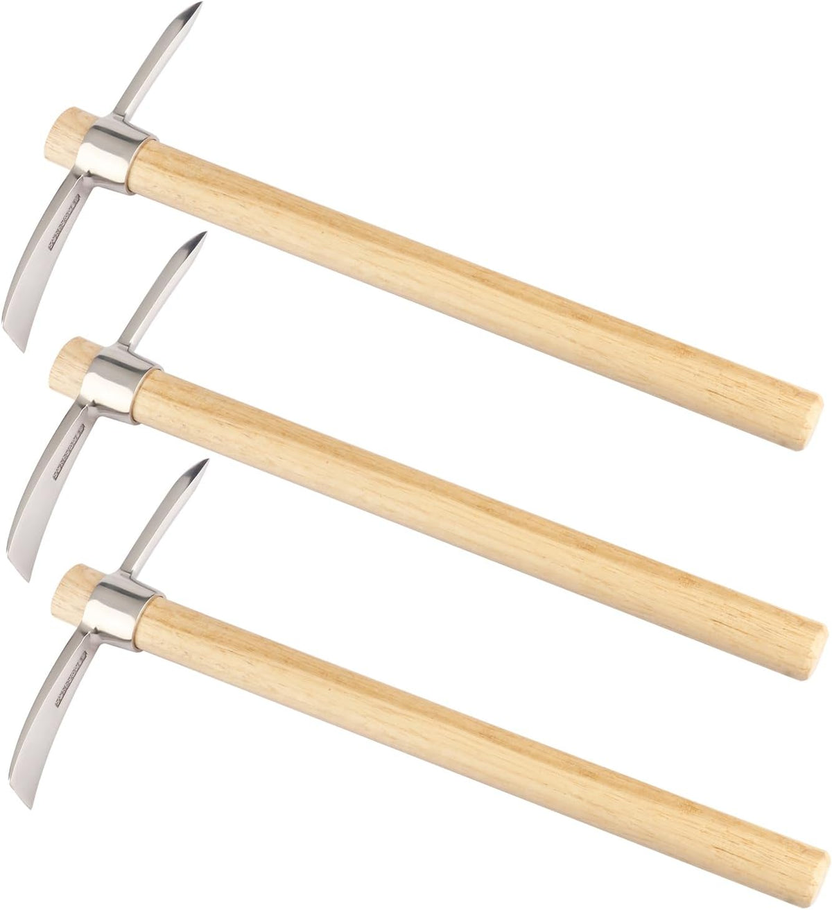 3 PCS 16 Inch Mattock Pick Axe, Stainless Steel Pick Mattock Hoe, Garden Pick, Pick Mattock for