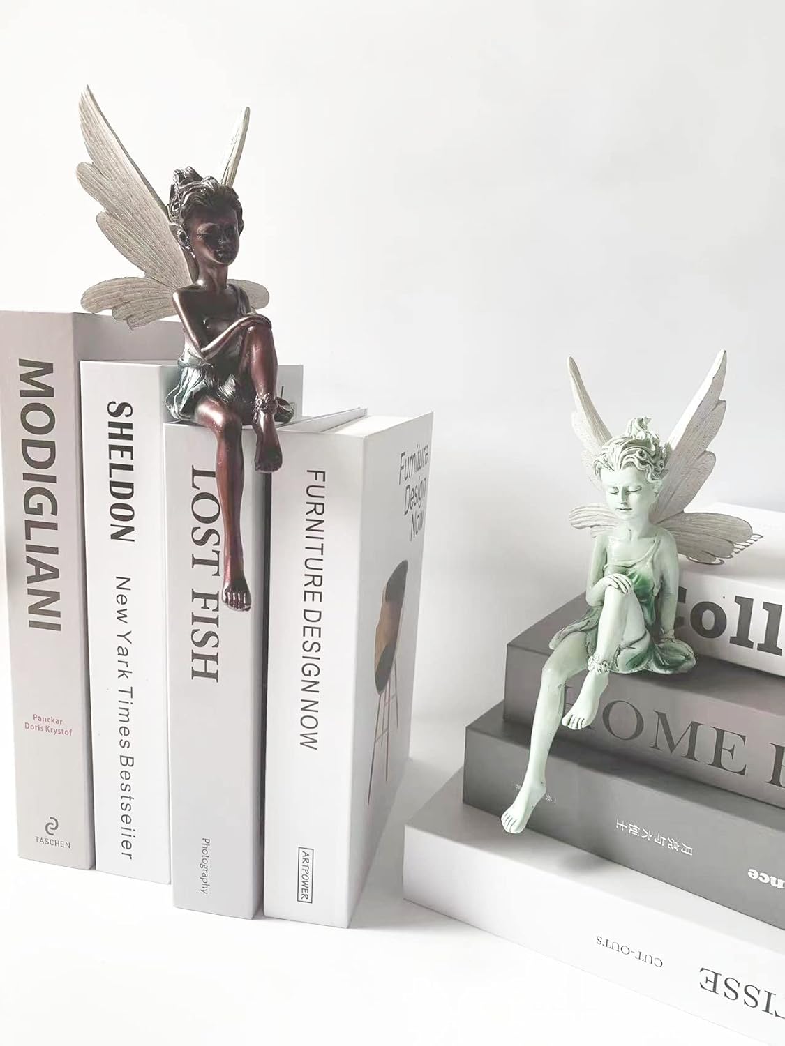 Sitting Fairy Garden Statue,Angel Yard Statues Outdoor,Fairy Gifts for Women Garden Fairy Figurines