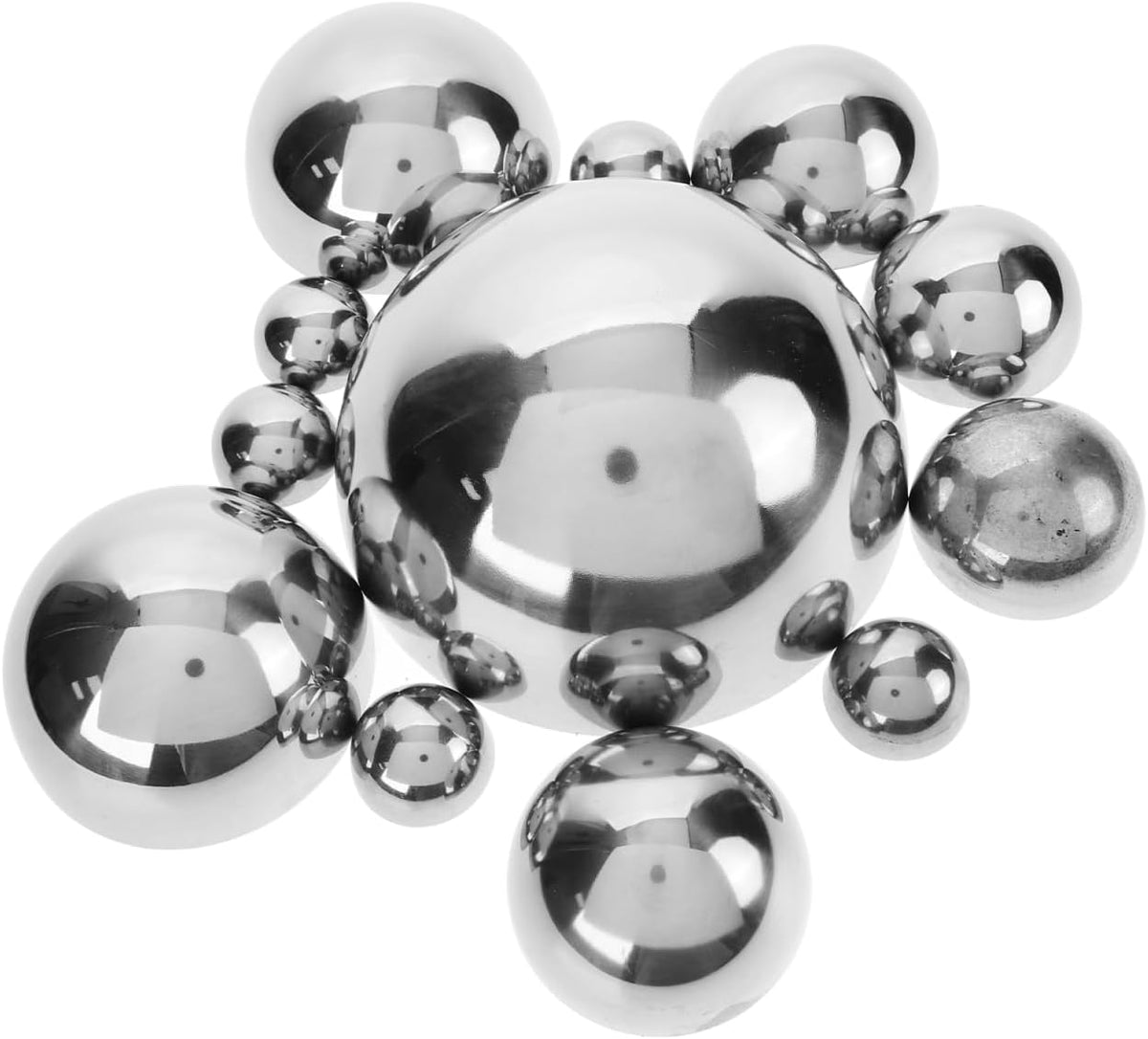 HANABASS 12Pcs Gazing Balls Reflective Hemisphere Stainless Steel Garden Mirror Globe Polished