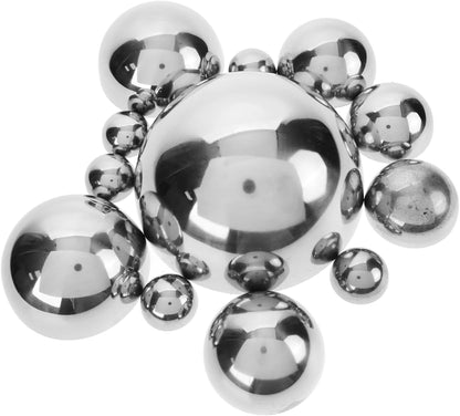 HANABASS 12Pcs Gazing Balls Reflective Hemisphere Stainless Steel Garden Mirror Globe Polished