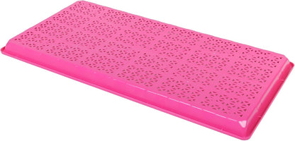 SUNPACK 10" x 20" Heavy Duty Mesh Plastic Seed Starting Tray, Magenta, 1" (Pack of 30) - Ensures
