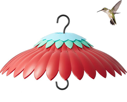 Bird Feeder Weather Guard Dome Cover Red Rain Shade for Hummingbird Feeders Built-in Moat Proof