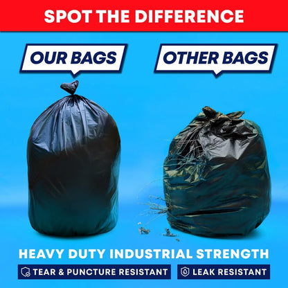 Veska 65 Gallon Trash Bags Heavy Duty | 120 Count | 64 Gallon Trash Bags for Toter - Large Garbage