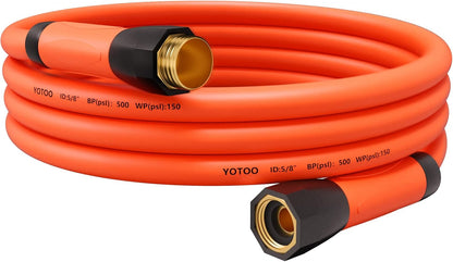 YOTOO Heavy Duty Hybrid Garden Lead in Water Hose 5/8-Inch by 6-Feet 150 PSI, Kink Resistant