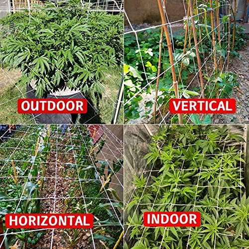 5x350ft Garden Trellis Netting - Heavy-Duty Polyester Outdoor Plant Support Netting for Climbing