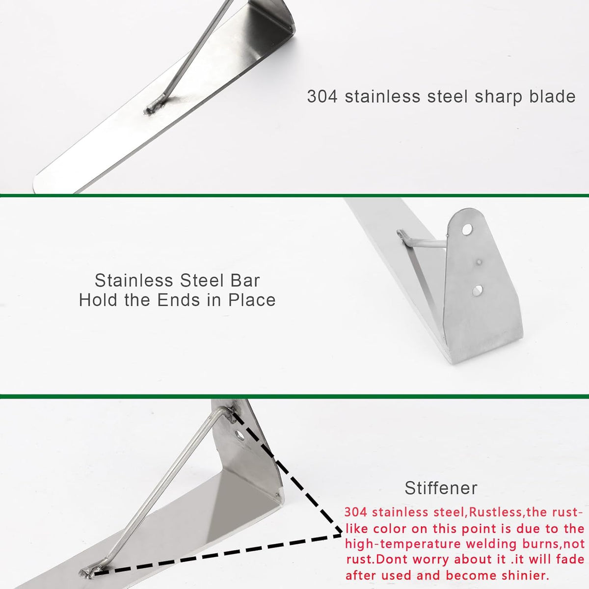 sancat Weed Cutter,Weeder with Double-Edged 304 Stainless Steel Sharp Blade, Manual Weed wracker