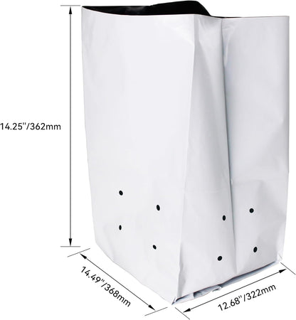 HFS(R Poly Grow Bag Planters Panda Film Black and White for Nursery Horticulture 10 Gallon - 25 PC