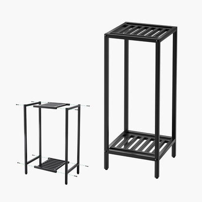 Zhongma 2 Tier 30" Tall Indoor Outdoor Plant Stand, 12 L x 12 W x 30 H inch, Heavy Duty Square