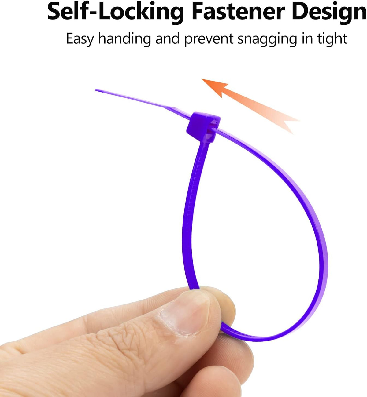 XINGO 100PCS Cable Zip Ties Heavy Duty, Premium Nylon Plastic Wire Ties with 50 Pounds Tensile