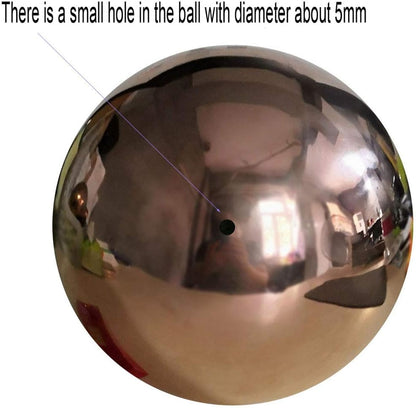 30 cm/12 inch Diameter Gazing Globe Mirror Ball,Rose Gold Stainless Steel Polished Reflective