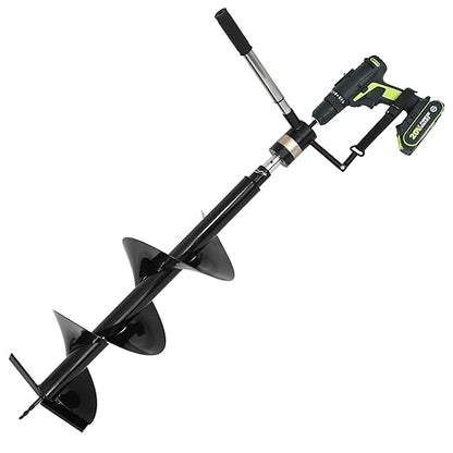 Auger Post Hole Digger 10" Wide 32" Deep - Earth Auger - Trench Digger - Hole Digger Tool for Fence