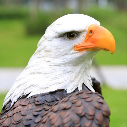 Garden and Yard Statue-Flight of Freedom American Bald Eagle Hanging Bird Statue Hand-Painted Eagle