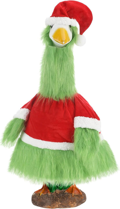Cozypower Christmas Porch Goose Outfits Clothes for Plastic 23'' Cement Goose Duck Lawn Yard