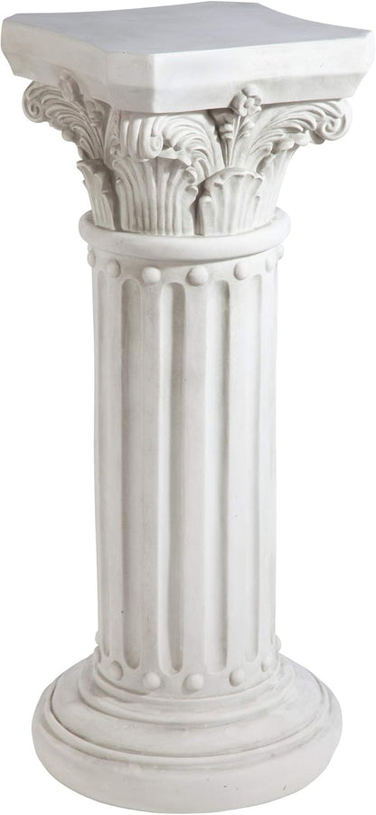 Design Toscano Athena Corinthian Furniture Pedestal Column Plant Stand, 16 Inches Wide, 16 Inches