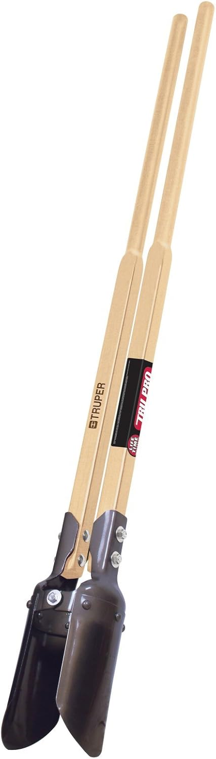 Truper 30379 Tru Pro Heavy Duty Post Hole Digger, Wood Handles, 48-Inch