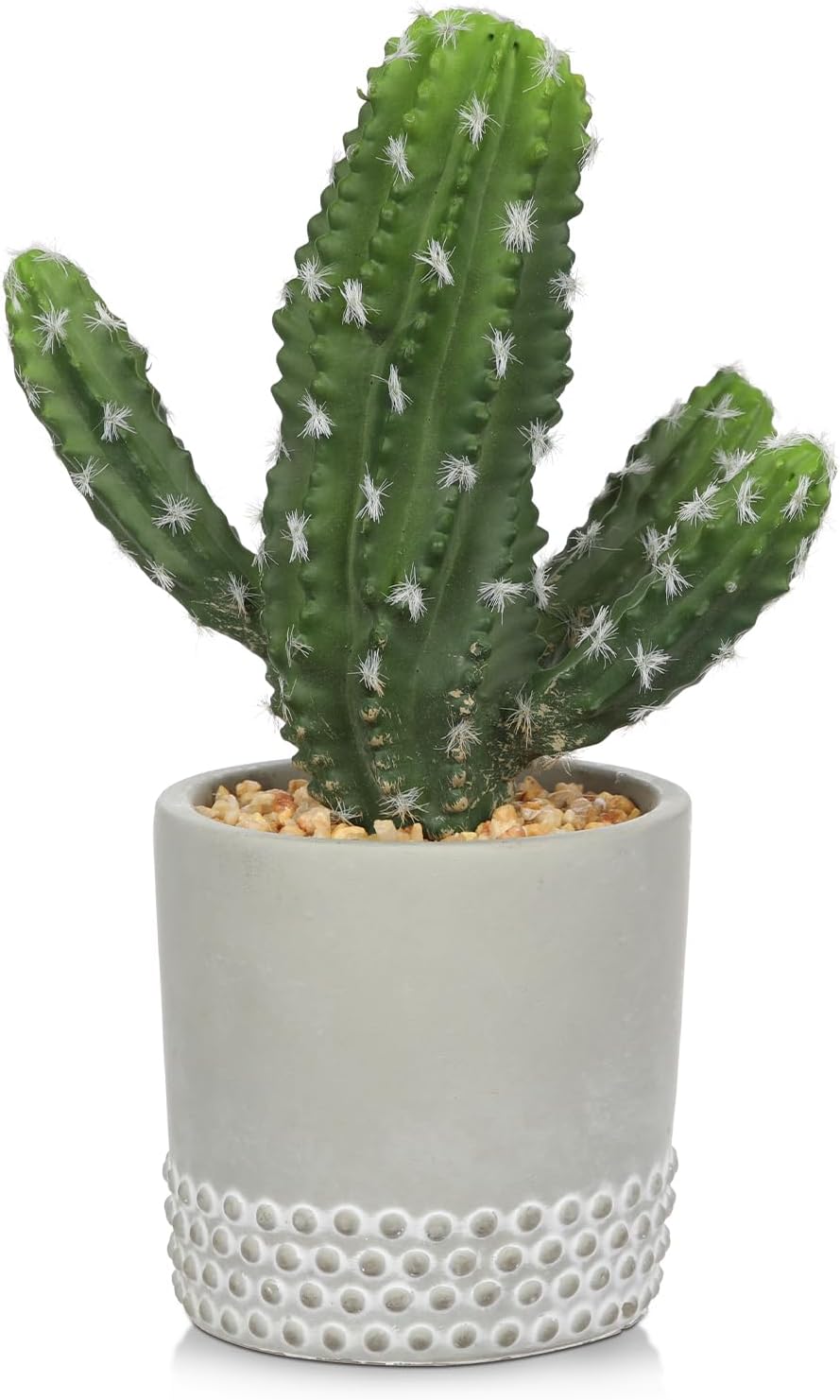 DILATATA 13' Small Fake Cactus Plant Potted 'San Pedro Cactus' Faux Cacti for Home Garden Office