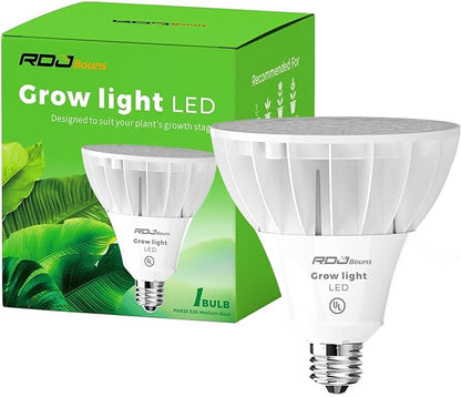 RDJ Bouns 26W Grow Light Bulb for Indoor Plants, E26 Base, 3422LM 300W Equivalent, High PPFD with