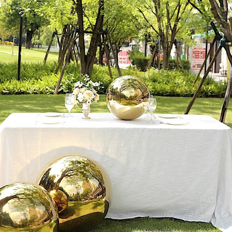 Balsa Circle 16 in Gold Stainless Steel Globe Gazing Reflective Mirror Balls Outdoor Garden Decor