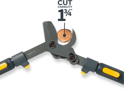 Woodland Tools Heavy Duty Extendable Lopper – 25 to 37 Inch Telescoping Branch Cutter with