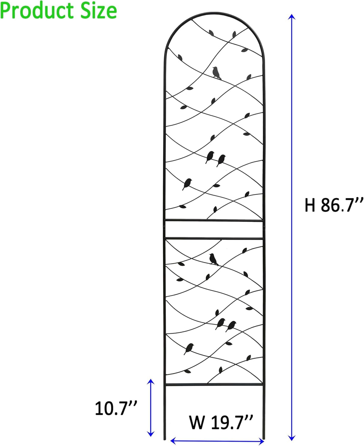 Metal Garden Trellis Rustproof Trellis for Climbing Plants Outdoor Flower Support Bird Deco