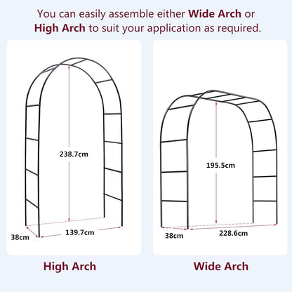 Garden Arch Trellis Metal Garden Arbor for Various Climbing Plant, Wedding Arches for Ceremony