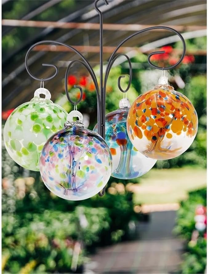 Dale Tiffany Hand Blown Glass, 6" Diameter Celtic, Tree of Life Collection, Witch Globe Hanging