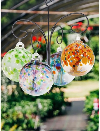 Dale Tiffany Hand Blown Glass, 6" Diameter Celtic, Tree of Life Collection, Witch Globe Hanging