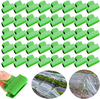 40pcs Garden Hoops for Netting, Greenhouse Clamps, Film Row Cover Netting Tunnel Hoop Clip Frame
