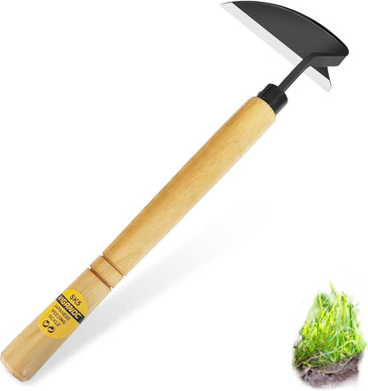 Japanese Wide Blade Garden Tool - Premium Quality Hand Hoes/Weeding Sickle is Very Sharp for Quick