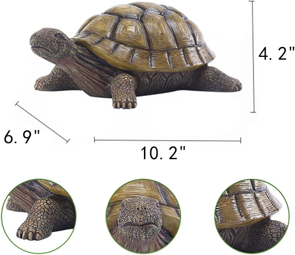 Turtle Garden Statue,Outdoor Decoration for Backyard/Patio/Pond/Lawn,Indoor Tortoise Figurine